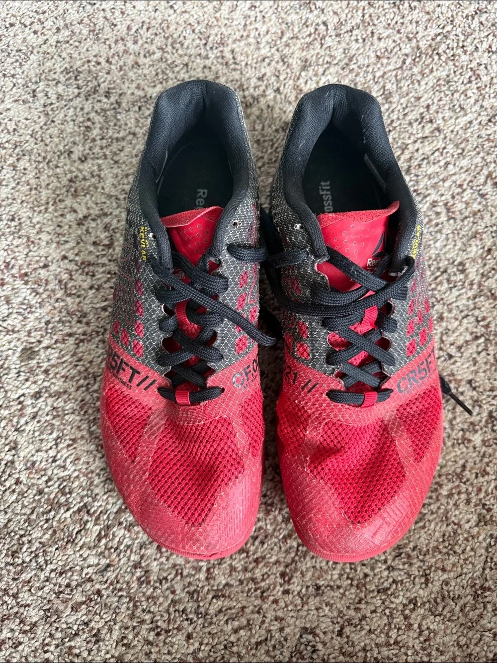 Men's Reebok CrossFit Red and Black Training Shoes